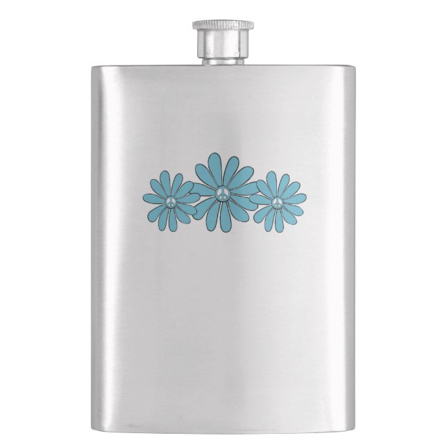 Petaca Signo de paz hippie acuático (Anverso)