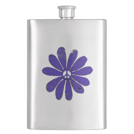 Petaca Signo de paz HIppie Flor morado mal aspecto