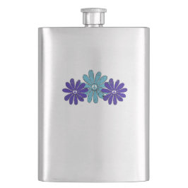 Petaca Signo de paz hippie flor poder Aqua Purple