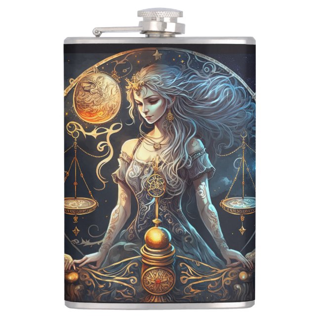Petaca Signo zodiacal Libra (Anverso)