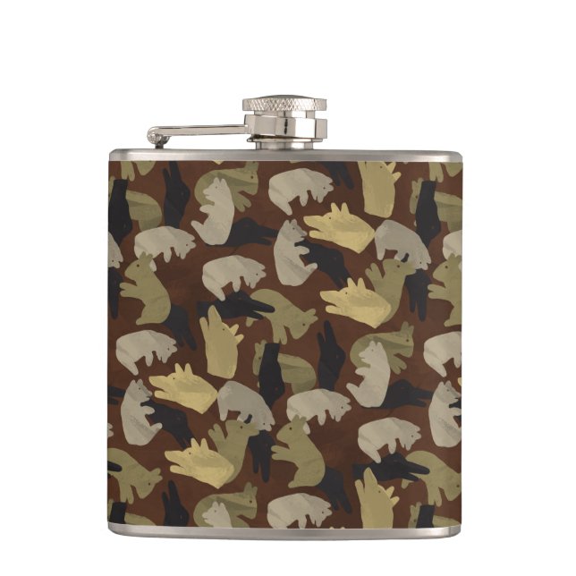 Petaca Silhouette Animal Camouflage Brown (Anverso)