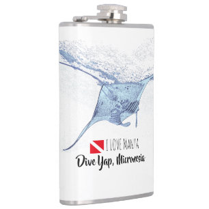 Petaca Silhouette de rayo de manta escarcha de vidrio esm