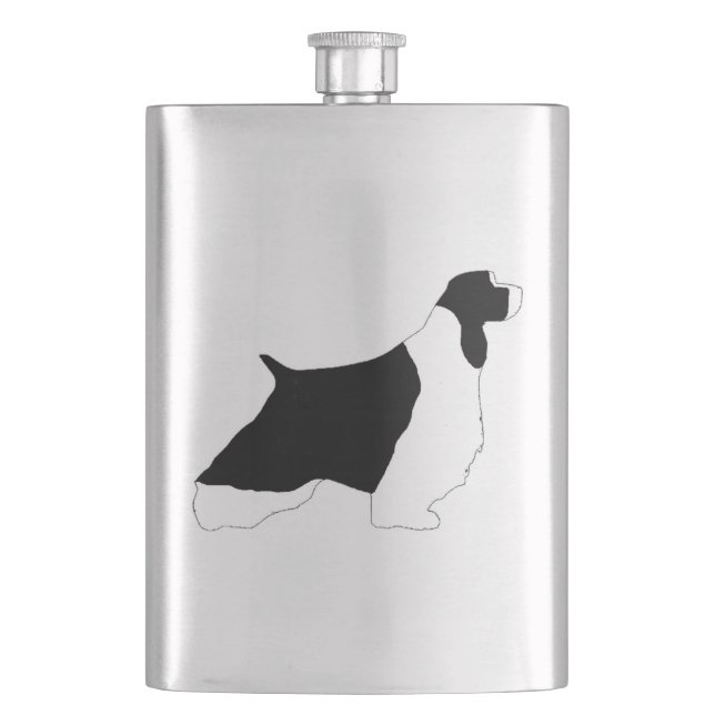 Petaca Silo blanco negro de la primavera inglesa (Anverso)