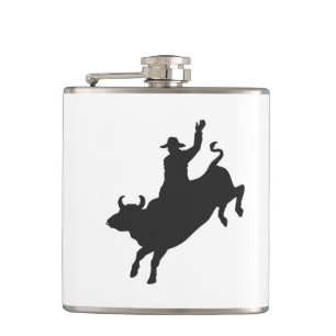 Petaca Silueta de Rodeo Bull Ride