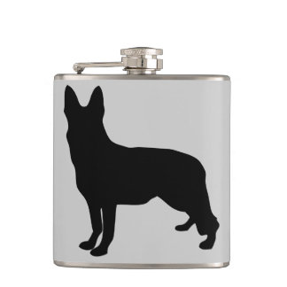 Petaca Silueta del pastor alemán