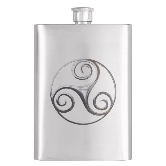 Petaca Silver Triskelion (Anverso)