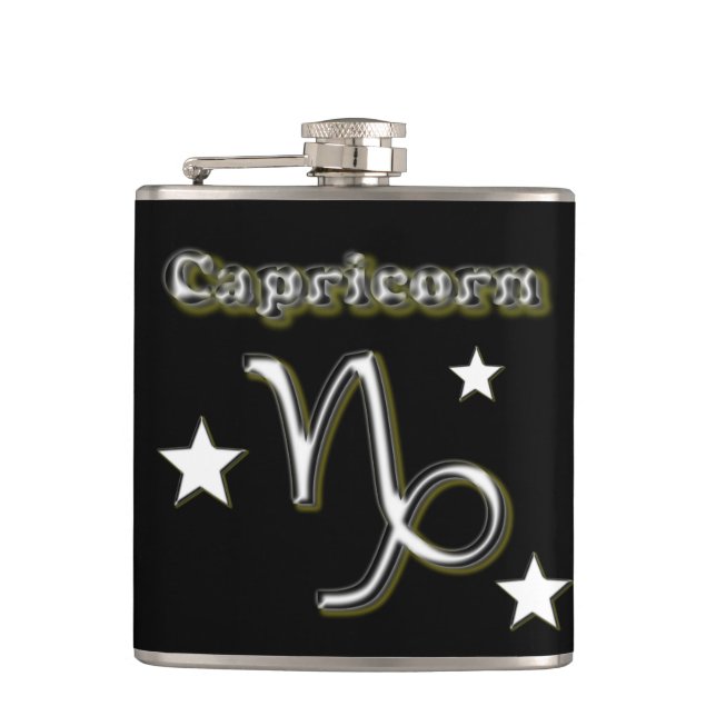 Petaca Símbolo de capricornio (Anverso)
