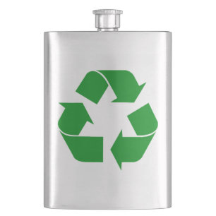 Petaca Símbolo de reciclaje - verde