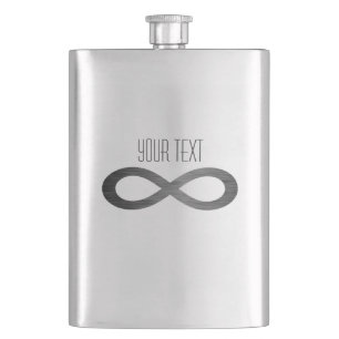 Petaca Símbolo infinito sobre textura falsa Metalizado de