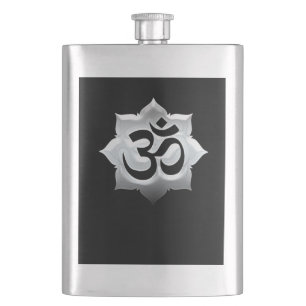 Petaca Símbolo OM Escudo de yoga espiritualidad de Lotus