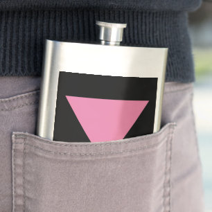 Petaca Símbolo rosa brillante de la bandera del triángulo