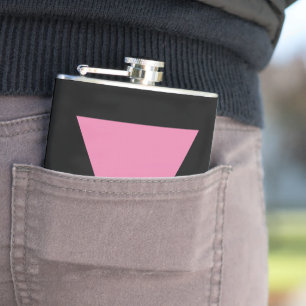 Petaca Símbolo rosa brillante de la bandera del triángulo