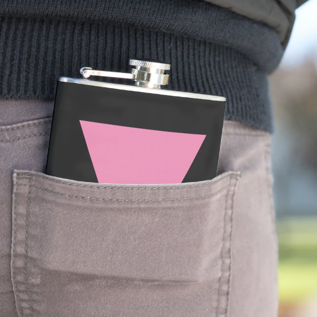 Petaca Símbolo rosa brillante de la bandera del triángulo (In Situ)