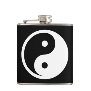 Petaca Símbolo Yin Yang - diseño de tatuaje sólido 2