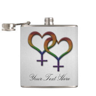 Petaca Símbolos femeninos del género del arco iris