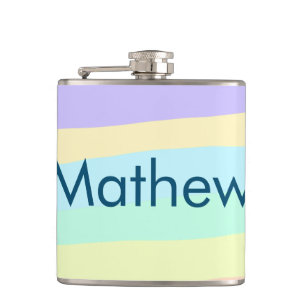 Petaca simple letra inicial monograma añada su nombre