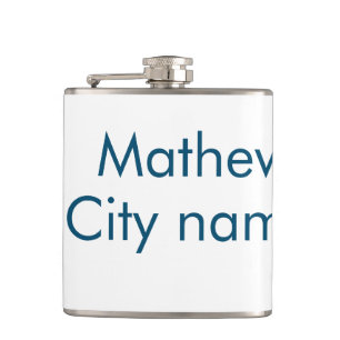 Petaca simple letra inicial monograma añada su nombre