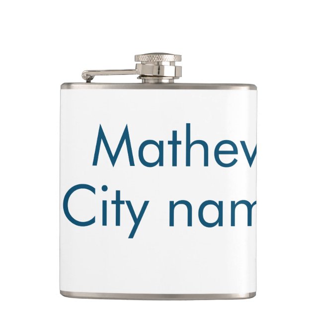 Petaca simple letra inicial monograma añada su nombre (Anverso)