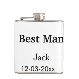 Petaca SIMPLE MINIMAL añade tu nombre mejor hombre padrin