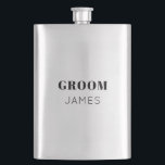 Petaca Simple negrita personalizada Groom Gift Bebe Hip<br><div class="desc">Simple negrita personalizada Groom Gift Bebe Hip Flask</div>