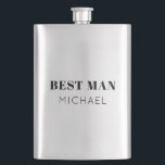 Petaca Simple negrita Personalizada Mejor Hombre Bebida d<br><div class="desc">Simple negrita Mejor Hombre Regalo Bebe Hip Flask</div>