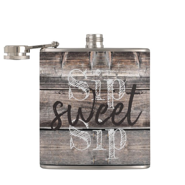 Petaca SIP SWEET SIP de madera templada | (Abierto)