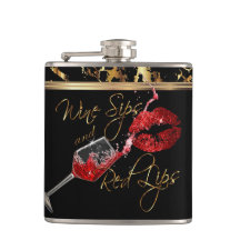 Sips de vino y labios rojos