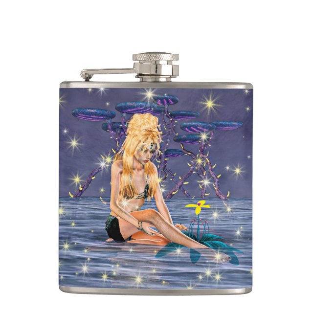 Petaca Sirena Dorada (Anverso)