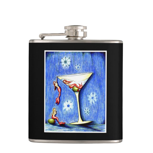 Petaca Sirena Martini (Anverso)