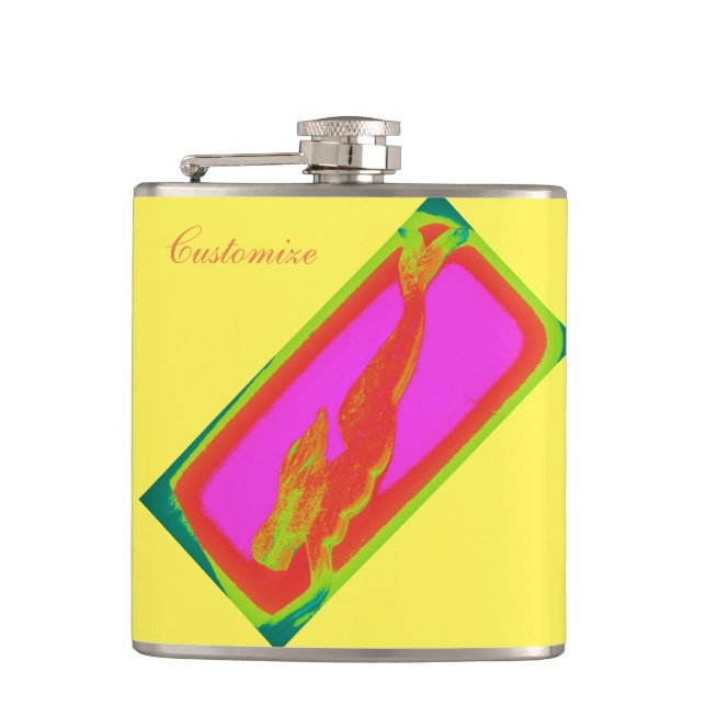 Petaca sirena roja submarina (Anverso)