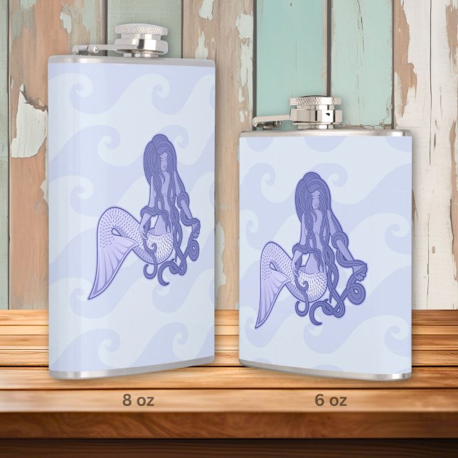Petaca Sirena sentada azul (Subido por el creador)