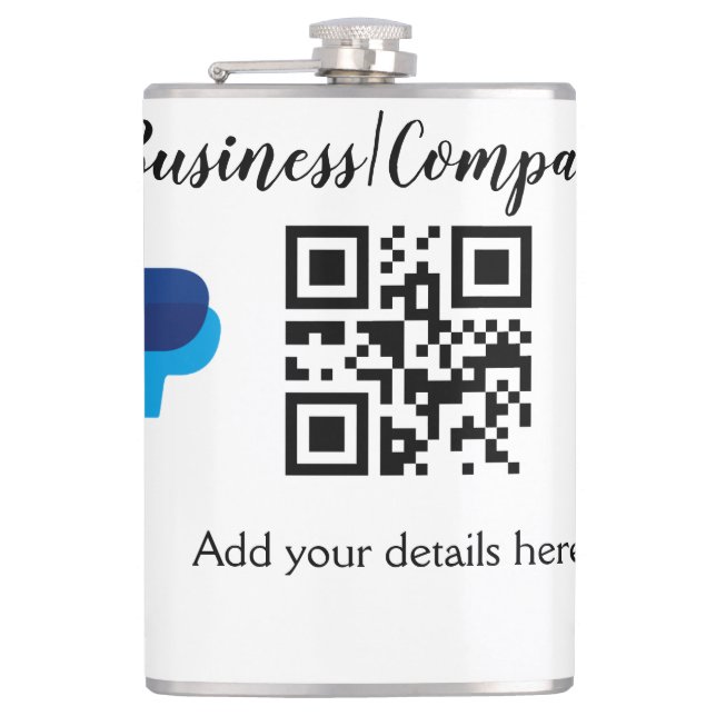 Petaca sitio web de empresa de negocios simple código de  (Anverso)