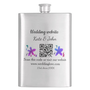 Petaca Sitio web simple mínimo de boda Q código R añadir 