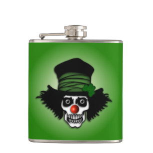 Petaca Skeleton Irlandés Clown Green