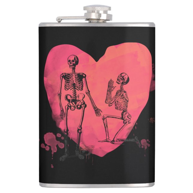 Petaca Skeleton Love (Anverso)