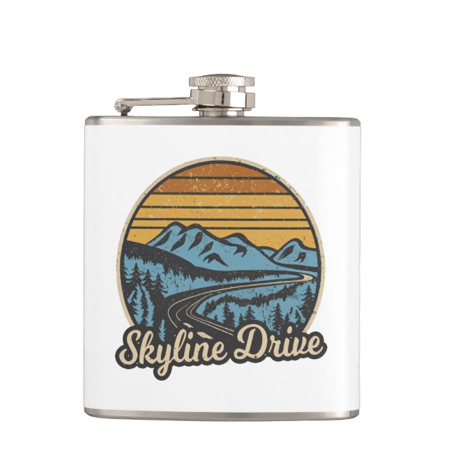 Petaca Skyline Drive Virginia Retro (Anverso)