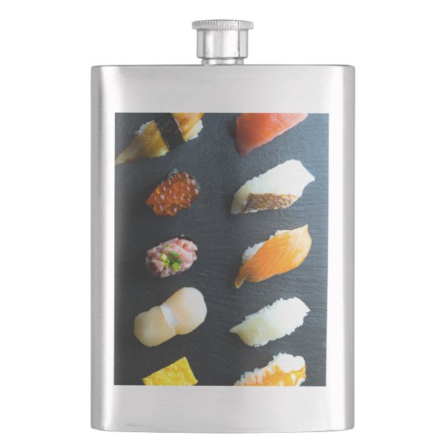 Petaca Slate Sip – Modern Sushi Classic Flask (Anverso)