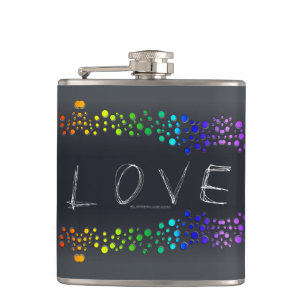 Petaca SlipperyJoe amor burbujas rojo naranja verde amari