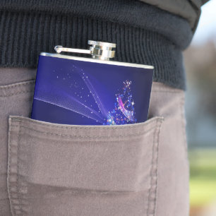 Petaca SlipperyJoe árbol de Navidad digital translúcido r