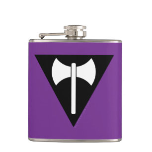 Petaca SlipperyJoe bandera del orgullo lesbiano poderoso 