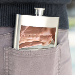 Petaca SlipperyJoe hombre muscular sin camisa 6pack abs f