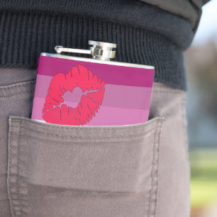 Petaca SlipperyJoe lápiz labial bandera de orgullo lésbic