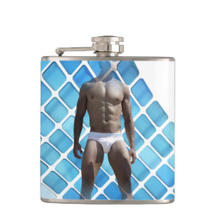Petaca SlipperyJoe musculoso hombre abdominales six-pack 