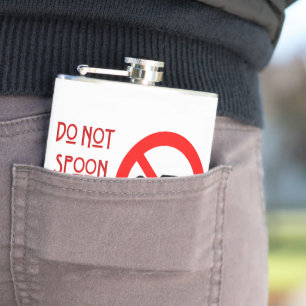 Petaca SlipperyJoe's Do Not Spoon Bacon red Advertencia m