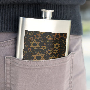 Petaca SlipperyJoe's Estrella David temática de Hanukkah 