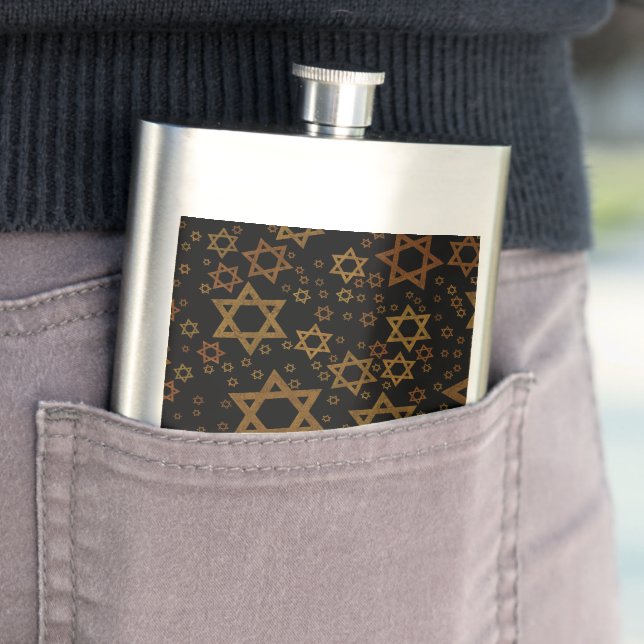 Petaca SlipperyJoe's Estrella David temática de Hanukkah  (In Situ)