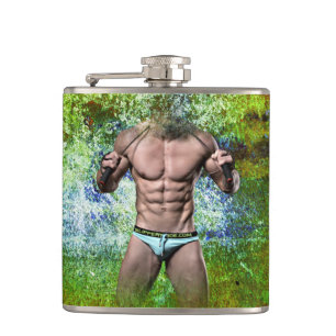 Petaca SlipperyJoe's hombre adulto muy musculoso sin cami