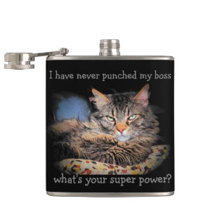 Petaca Smug Cat odia la superpotencia del jefe