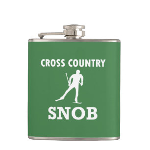 Petaca Snob de esquí de fondo (logotipo blanco)