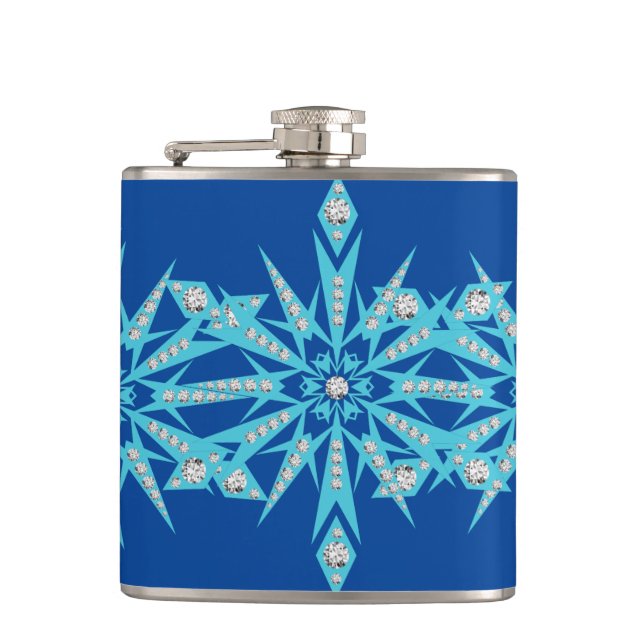 Petaca Snowflake Bling (Anverso)